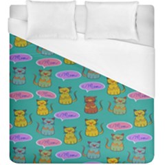 Meow Cat Pattern Duvet Cover (king Size)