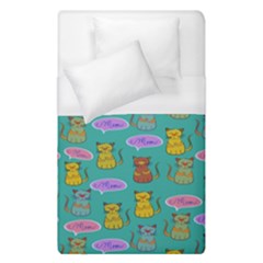 Meow Cat Pattern Duvet Cover (single Size)