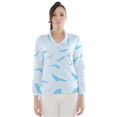 Blue Tiger Animal Pattern Digital Wind Breaker (women) by Amaryn4rt