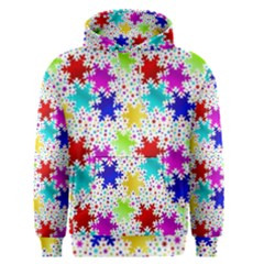 Snowflake Pattern Repeated Men s Pullover Hoodie by Amaryn4rt