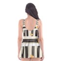 Black lines and golden hearts pattern Skater Dress Swimsuit View2