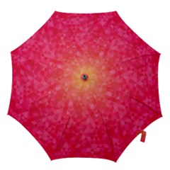 Abstract Red Octagon Polygonal Texture Hook Handle Umbrellas (medium) by TastefulDesigns