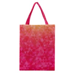 Abstract Red Octagon Polygonal Texture Classic Tote Bag by TastefulDesigns