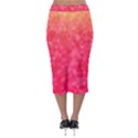 Abstract red octagon polygonal texture Midi Pencil Skirt View2