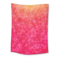 Abstract Red Octagon Polygonal Texture Medium Tapestry by TastefulDesigns