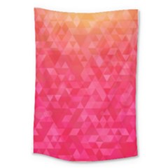 Abstract Red Octagon Polygonal Texture Large Tapestry by TastefulDesigns