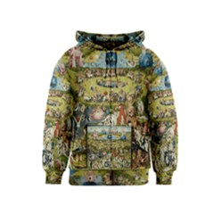 Hieronymus Bosch Garden Of Earthly Delights Kids  Zipper Hoodie by MasterpiecesOfArt