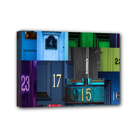 Door Number Pattern Mini Canvas 7  X 5  by Amaryn4rt