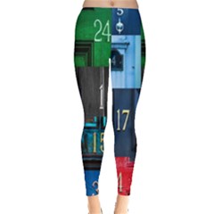 Door Number Pattern Leggings  by Amaryn4rt