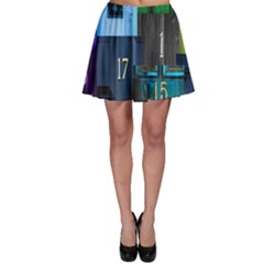 Door Number Pattern Skater Skirt