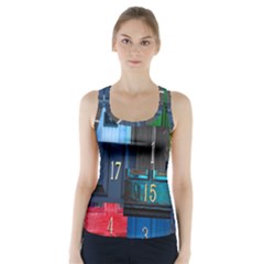 Door Number Pattern Racer Back Sports Top by Amaryn4rt