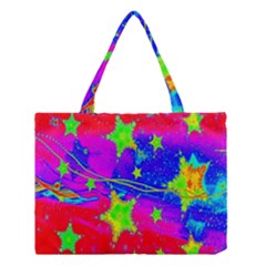 Red Background With A Stars Medium Tote Bag by Amaryn4rt