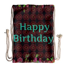 Happy Birthday To You! Drawstring Bag (large) by Amaryn4rt