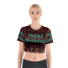 Happy Birthday To You! Cotton Crop Top by Amaryn4rt