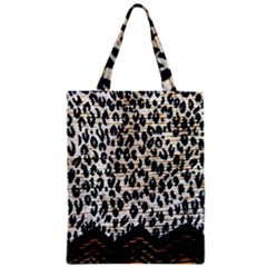 Tiger Background Fabric Animal Motifs Zipper Classic Tote Bag by Amaryn4rt