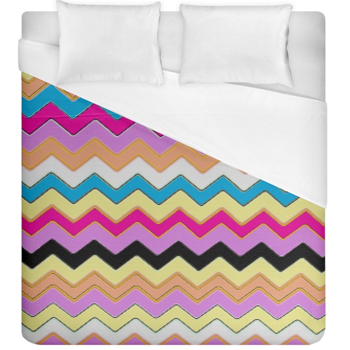 Chevrons Pattern Art Background Duvet Cover (King Size)