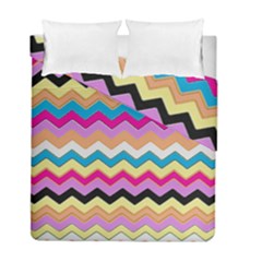 Chevrons Pattern Art Background Duvet Cover Double Side (full/ Double Size) by Amaryn4rt