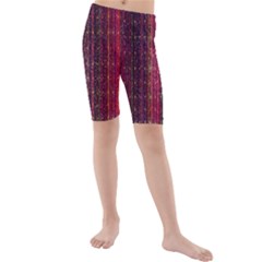 Colorful And Glowing Pixelated Pixel Pattern Kids  Mid Length Swim Shorts by Amaryn4rt