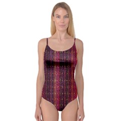 Colorful And Glowing Pixelated Pixel Pattern Camisole Leotard  by Amaryn4rt