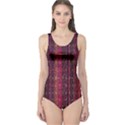 Colorful And Glowing Pixelated Pixel Pattern One Piece Swimsuit View1