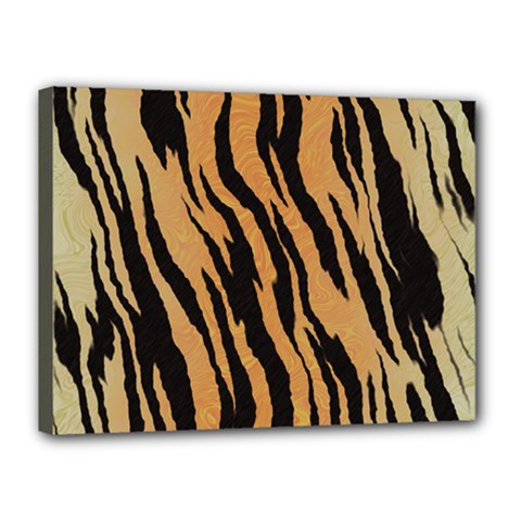 Tiger Animal Print A Completely Seamless Tile Able Background Design Pattern Canvas 16  X 12  by Amaryn4rt