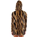 Tiger Animal Print A Completely Seamless Tile Able Background Design Pattern Women s Long Sleeve Hooded T-shirt View2