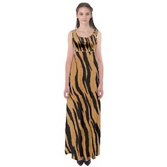 Tiger Animal Print A Completely Seamless Tile Able Background Design Pattern Empire Waist Maxi Dress by Amaryn4rt