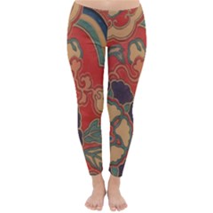 Vintage Chinese Brocade Classic Winter Leggings by Amaryn4rt