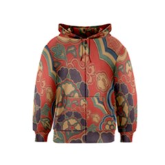 Vintage Chinese Brocade Kids  Zipper Hoodie by Amaryn4rt