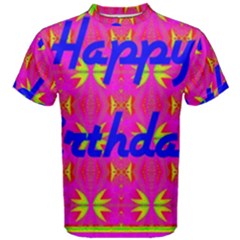 Happy Birthday! Men s Cotton Tee by Amaryn4rt