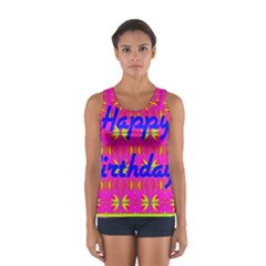 Happy Birthday! Women s Sport Tank Top  by Amaryn4rt