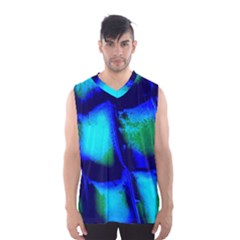 Blue Scales Pattern Background Men s Basketball Tank Top by Amaryn4rt