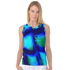 Blue Scales Pattern Background Women s Basketball Tank Top by Amaryn4rt