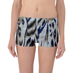 Tiger Background Fabric Animal Motifs Boyleg Bikini Bottoms by Amaryn4rt