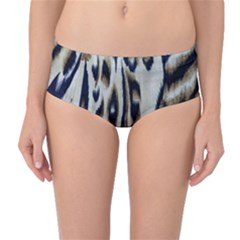 Tiger Background Fabric Animal Motifs Mid-waist Bikini Bottoms by Amaryn4rt