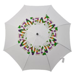 Go Vegan Hook Handle Umbrellas (small) by Valentinaart