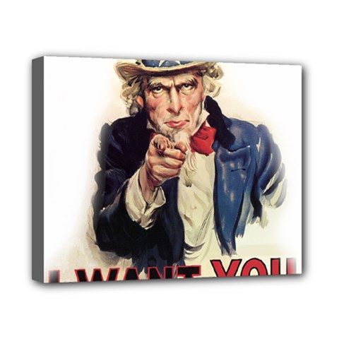 Uncle Sam Canvas 10  X 8  by Valentinaart