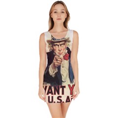 Uncle Sam Sleeveless Bodycon Dress by Valentinaart