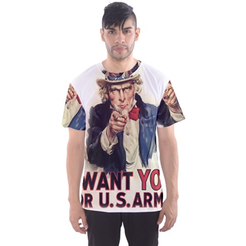 Uncle Sam Men s Sport Mesh Tee by Valentinaart