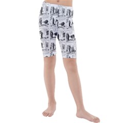 Old Comic Strip Kids  Mid Length Swim Shorts by Valentinaart