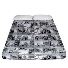 Old Comic Strip Fitted Sheet (california King Size)