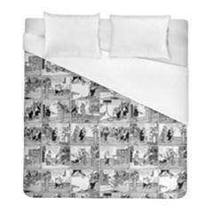 Old Comic Strip Duvet Cover (full/ Double Size) by Valentinaart