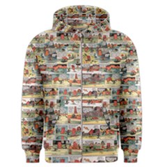 Old Comic Strip Men s Zipper Hoodie by Valentinaart