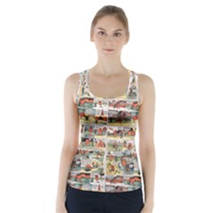 Old Comic Strip Racer Back Sports Top by Valentinaart