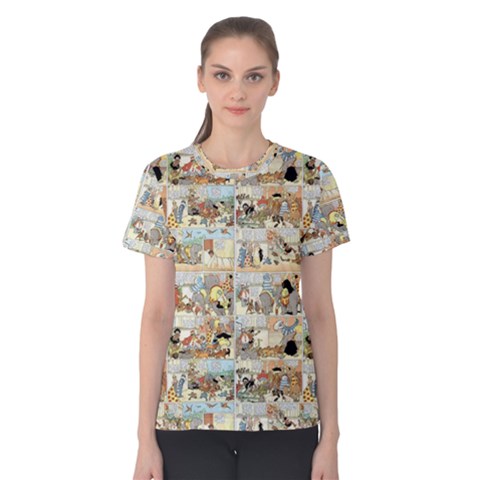 Old Comic Strip Women s Cotton Tee by Valentinaart