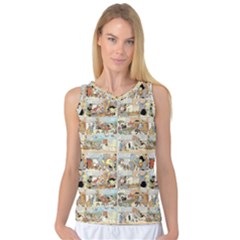 Old Comic Strip Women s Basketball Tank Top by Valentinaart