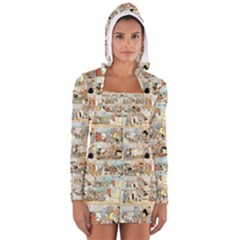 Old Comic Strip Women s Long Sleeve Hooded T-shirt by Valentinaart