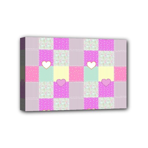 Old Quilt Mini Canvas 6  X 4  by Valentinaart