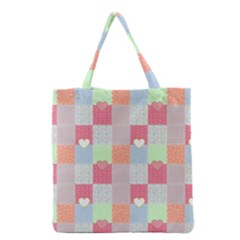 Patchwork Grocery Tote Bag by Valentinaart