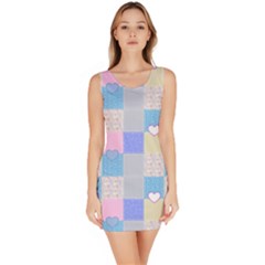 Patchwork Sleeveless Bodycon Dress by Valentinaart